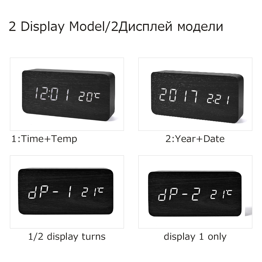 Goede Suncree Moderne Home LED digitale Wekker, Despertador Temp + datum + tijd Elektronische Digitale Tafel Desktop Klokken