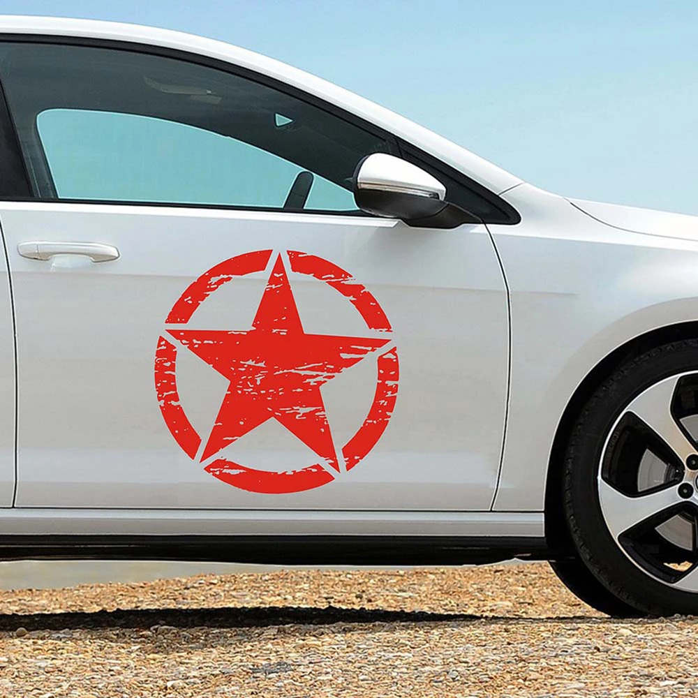 50x50 см большая наклейка s Cars Army Star для джипа Наклейка Большая виниловая Военная