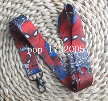 

New 30 pcs cartoon spiderman Cello Phone Key Chain Neck Strap Keys Lanyards gift X-50