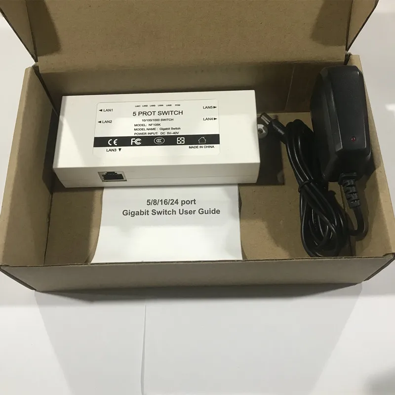 OEM Заводской магазин бренд 5 портов Gigabit Ethernet коммутатор Самый дешевый сетевой коммутатор 10/100/1000 Мбит/с США ЕС вилка переключатель lan combo