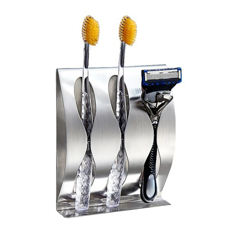 Подставка для зубных щеток стойка для бритвенного станка настенный держатель для зубных щеток мужской отель практичный 3 отверстия прочный