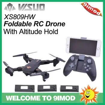 

Original VISUO XS809HW Foldable RC Drone with 2MP 720P Wide Angle FPV Camera 3 BatteriesRTF Quadcopter