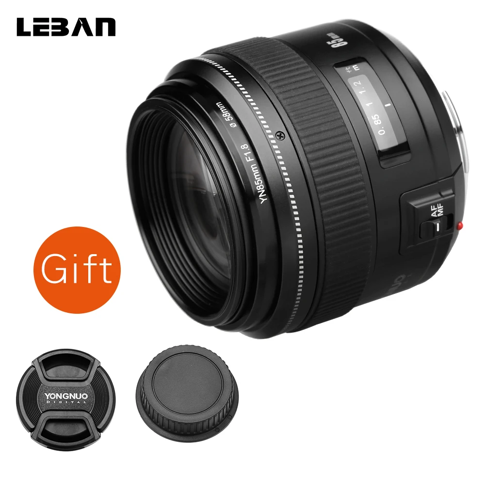 

YONGNUO YN85mm f1.8 AF/MF Standard Medium Telephoto Prime Lens Fixed Focal Lens Camera Lenses for Canon EF Mount EOS Cameras