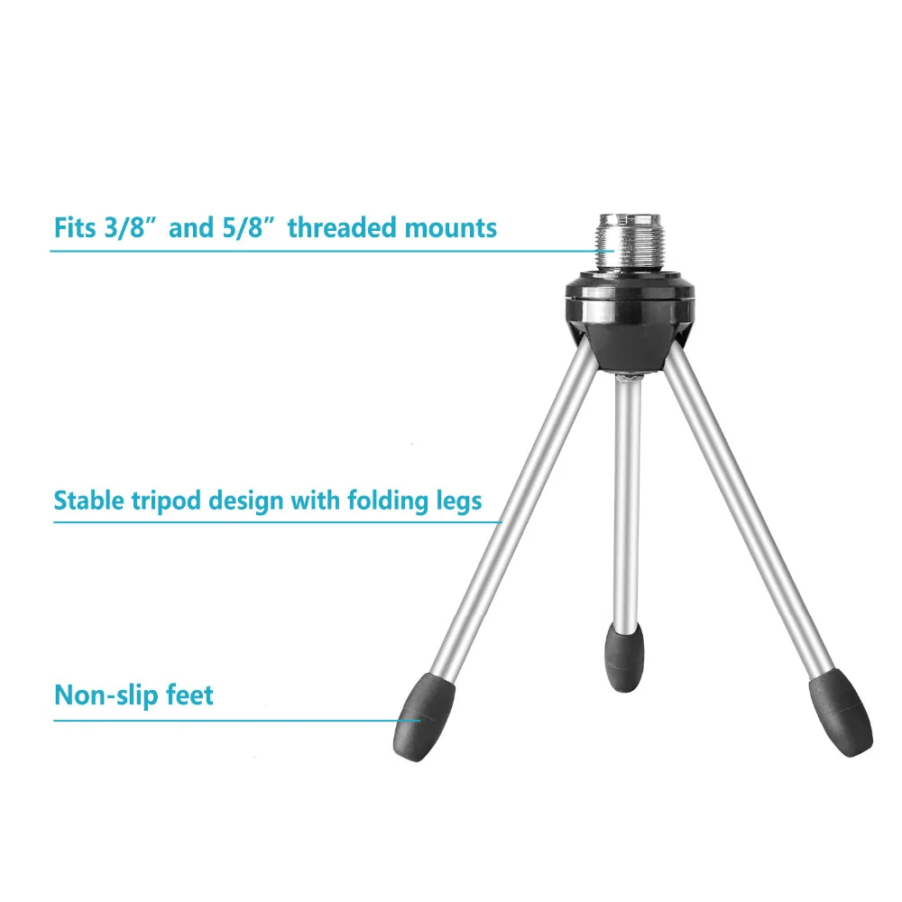 Neewer складной штатив настольная микрофонная стойка Прочная Железная конструкция 5/8-дюймовый Мужской 3/8-дюймовый Женский адаптер для домашней студии