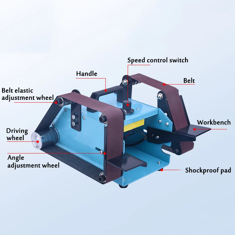 950 Вт Многофункциональный двухосевой шлифовальный ремень адаптер настольный шлифовальный станок шлифовальная полировальная машина шлифовальная машина