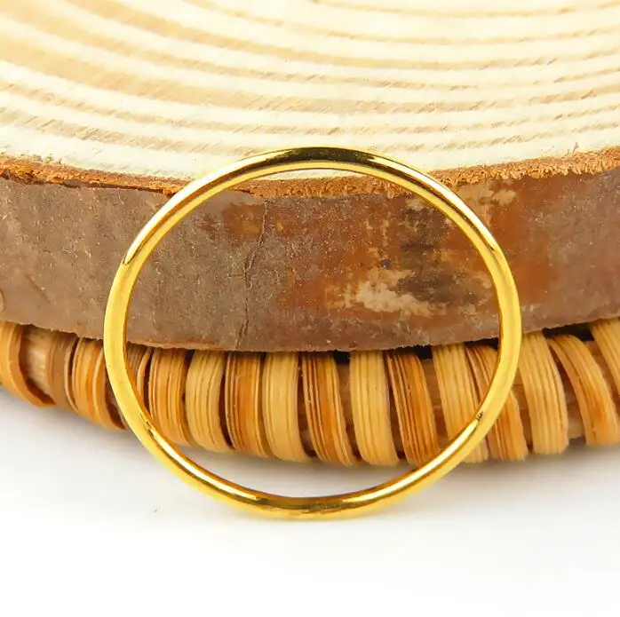 Женское кольцо из желтого золота 24 карата|ring band|finger ringlittle finger ring |