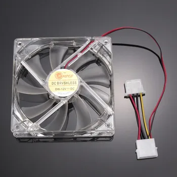 

PC Computer Fan Quad 4 LED Light 120mm PC Computer Case Cooling Fan Mod Quiet Molex Connector Easy Installed Fan 12V
