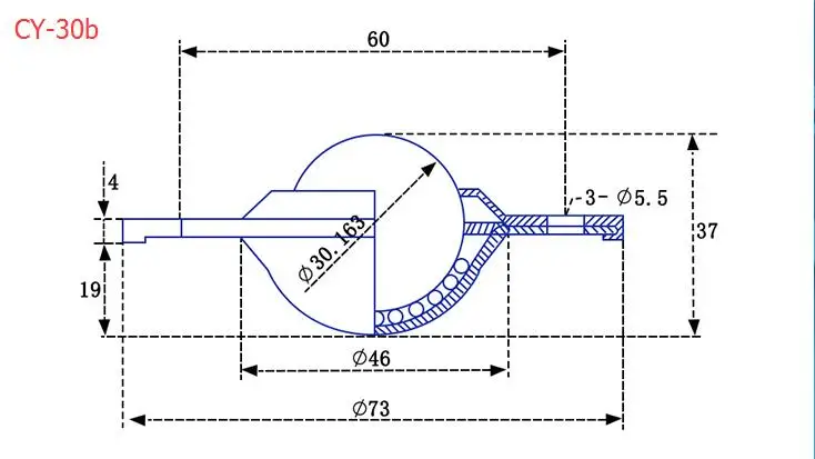 5 шт./партия CY16b/CY19b/CY25b/CY30b/CY38b нейлоновый мяч с летающей блюдцем, устанавливаемый шариковый подшипник, роликовый конвейер