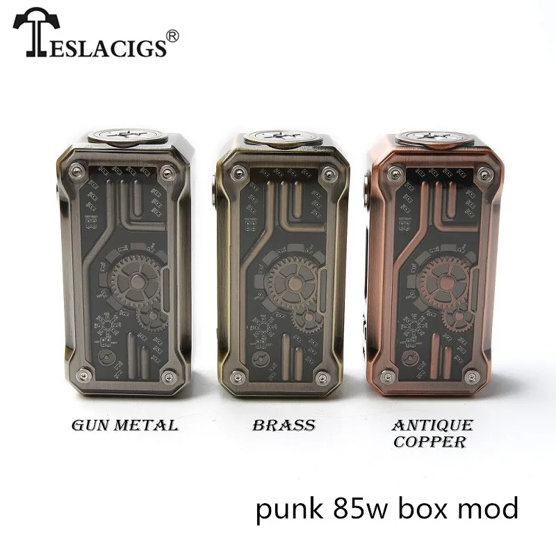 

Original Tesla TESLACIGS Punk 85w Box Mod Electronic Cigarette Box Mod Temperature Control 510 threading Vape Mod