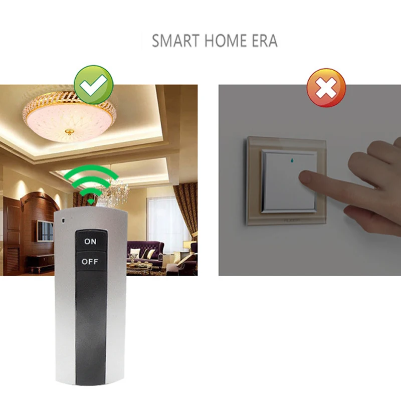 

1 Way ON/OFF AC 220V Wireless Receiver Lamp Light Remote Control Switch