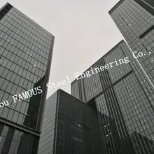 Двойной Стекло стены вентилируемых фасадов офисные Строительное стекло Шторы стены палка построен Системы