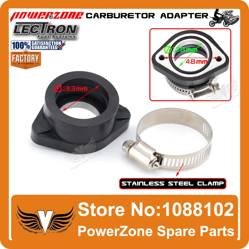 

Motorcycle Dirt Bike Racing Carburetor Rubber Adapter Inlet Intake Pipe For MIKUNI VM24 OKO KOSO KEIHIN PE28 28mm 30mm