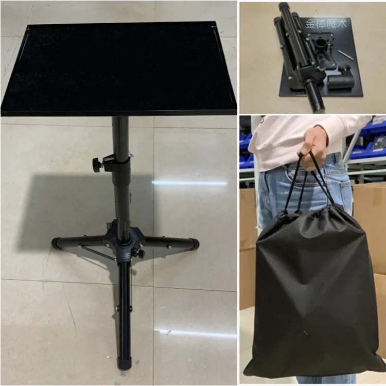  Metal Black Tripod Magician Table Stage Magic Tricks Close Up Street Magic Accessories Height Adjus