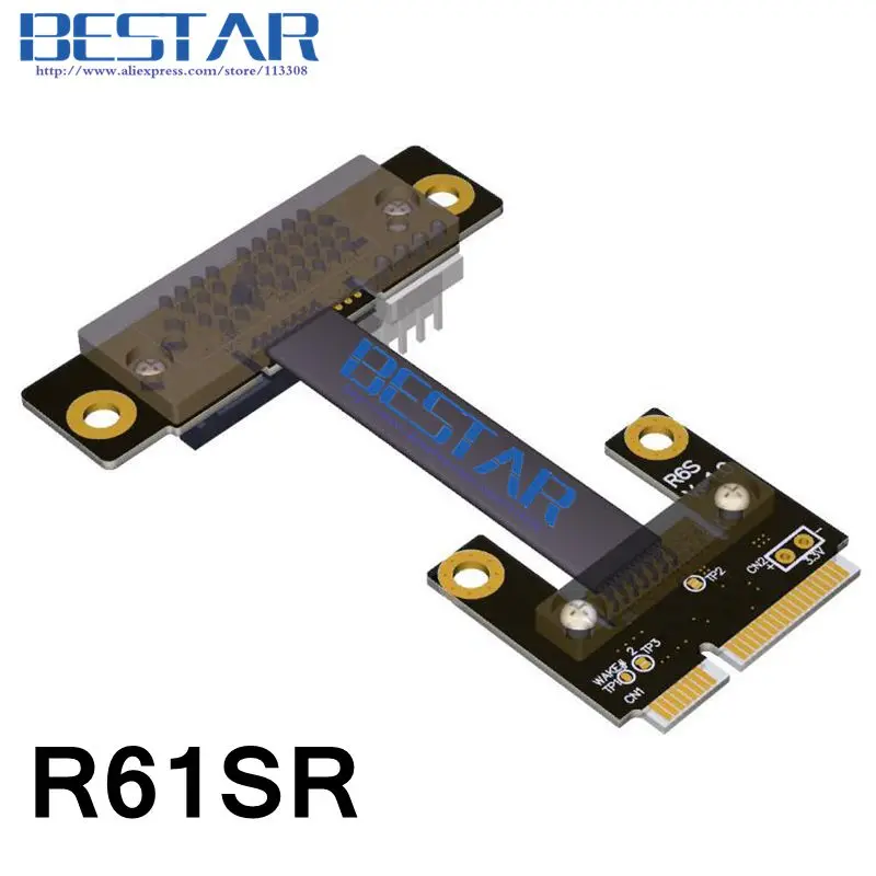 mSATA Mini PCIe Half mPCIe To PCIe 1x PCI-E Riser x1 adapter Card elbow design Right Angle Gen3.0 8Gbps For mining bitcoin miner