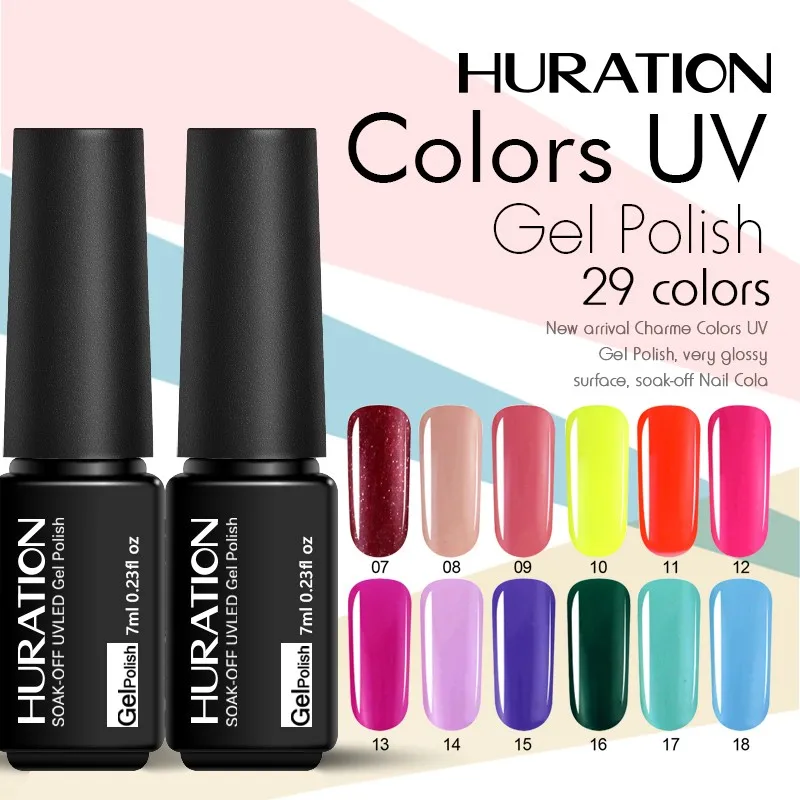 

Huration Ordinary Nude New Nail Gel Polish 29 Color Soak Off UV LED Solid Colorful Gel Varnishes DIY Gel Lacquer for Nails Art
