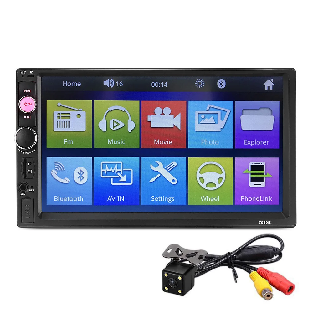 

2 Din car radio 7 inch Car Radio MP5 Player Mirror Link Touch Screen Auto Stereo FM/USB/AUX in/Bluetooth with Rear View Camera