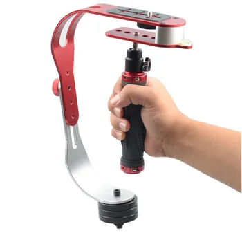 

1PCS RED/BLACK Alloy Aluminum Mini Handheld Digital DSLR Camera Stabilizer Video Steadicam Mobile 5DII Motion DV Steadycam Gopro