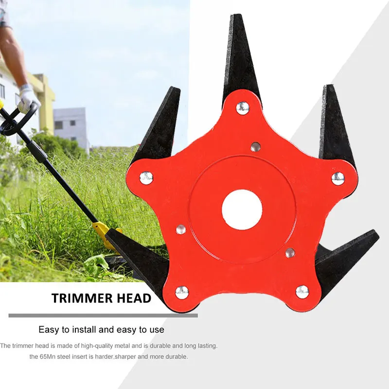 5 Steel Razor Manganese Stee Trimmer Head Grass Brushcutter Garden Tools Durable Updated Agricultural Use