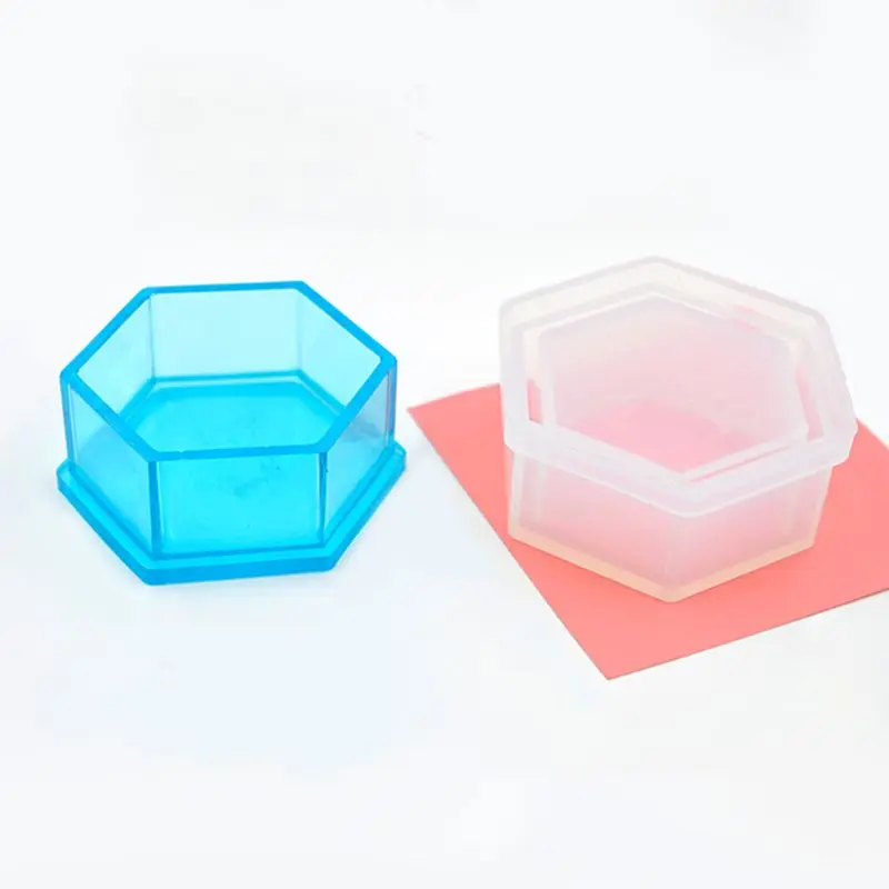 

Hexagon Flower Pot DIY Silicone Molds Garden Planter Cement Concrete Vase Soap Moulds