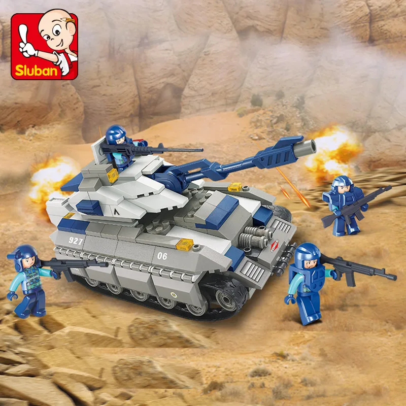 

Sluban 0205 261Pcs city tank 892 3D building blocks Educational toys hobbies for children gifts