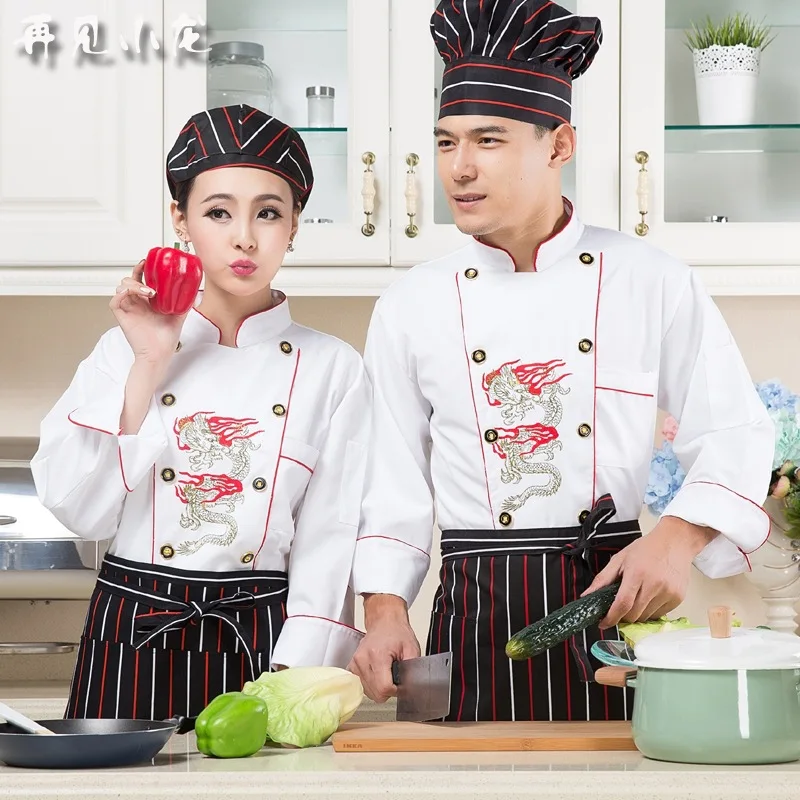 Cooks Kitchen Jacket Adult Chef Uniforms Female Restaurant Chefs