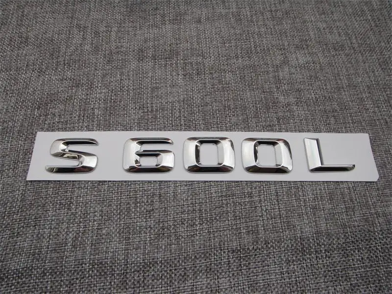 Хром 3D ABS пластиковый автомобильный багажник задние буквы значок эмблема наклейка Наклейка для Mercedes Benz S Class S600L