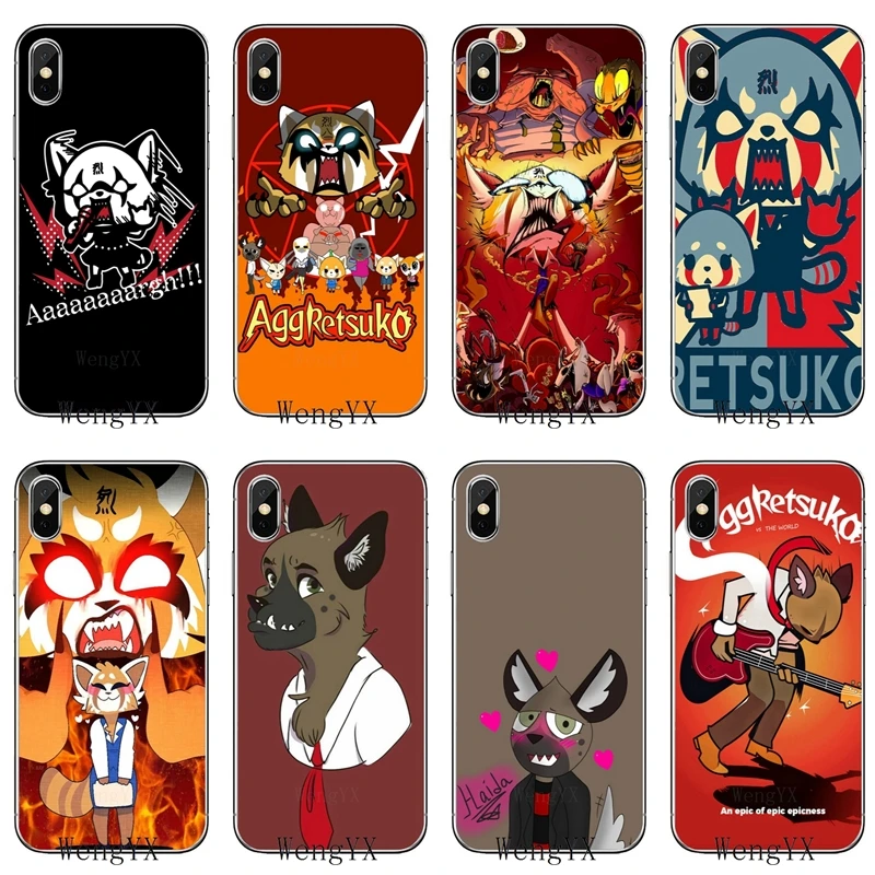 

For Xiaomi Redmi S2 3S 4 4A 4x 5 plus 6 6A Note 3 4 5 5A 6 Pro Pocophone F1 new cartoon tv series aggretsuko Soft phone case