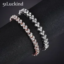Роскошный Теннисный браслет с цирконием, дизайн с милым сердцем, Римский Braslet для женщин, свадебные ювелирные изделия, Pulseira, браслет для женщин