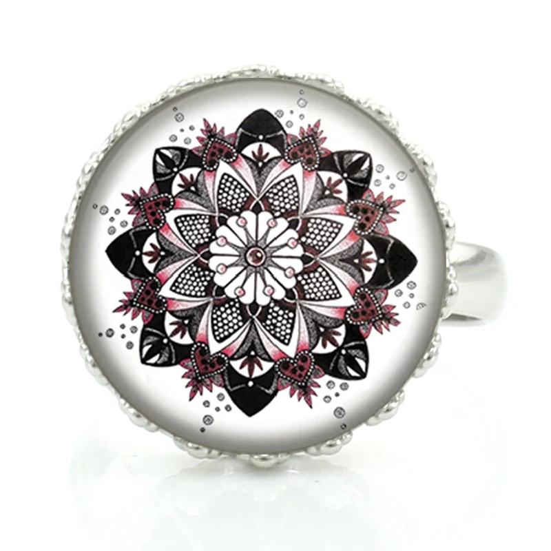 TAFREE винтажное буддийское ювелирное изделие Мандала Для Йоги модные женские кольца Корона медитация искусство кольцо с символом "дзэн" для влюбленных подарки CT385 - Цвет основного камня: CT393