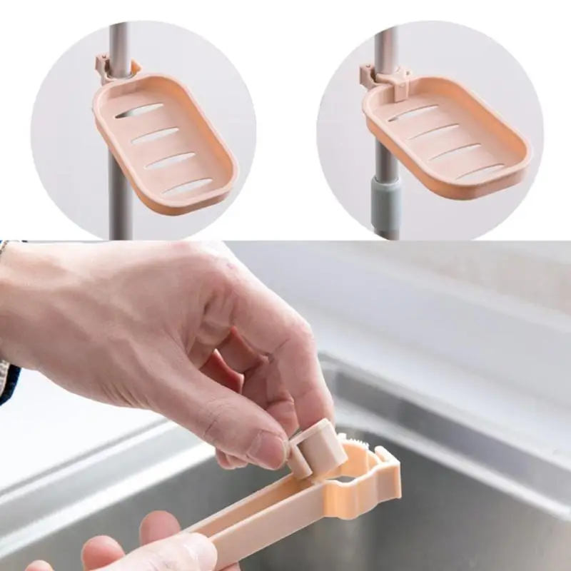 2pcs Sink Hanging Storage Rack Storage Holder Sponge Bathroom Kitchen Faucet Dish Cloth Clip Shelf Drain Dry Towel Organizer