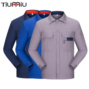 

Clothes for Men Women Welding Suits Summer Long Sleeve Coveralls Work Uniforms Repair Workshop Set Jacket Pants Overol Trabajo