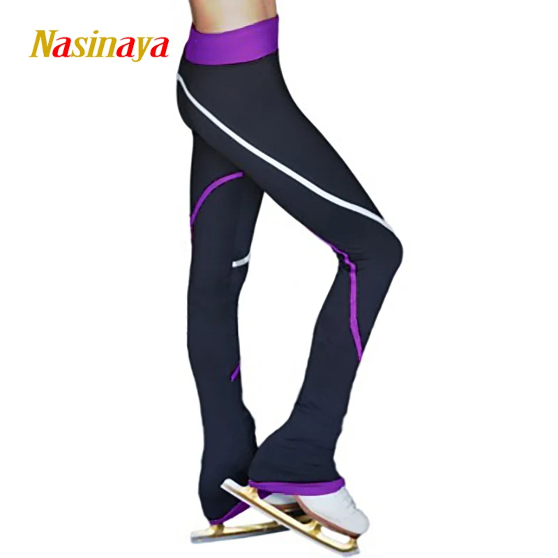 

Customized Ice Figure Skating Costume Gymnastics Trousers Adult Child Competition Performance Pants Spiral Stripe Thin Warm