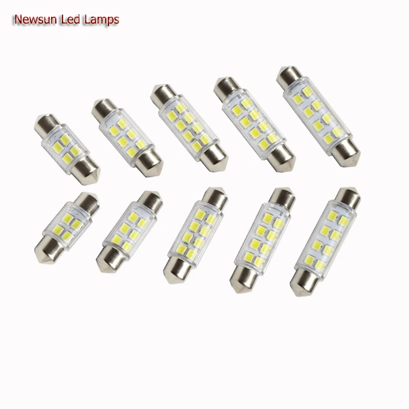 

2*31MM 36MM 39MM 42MM 44MM C5W Auto Car Led Festoon Light 2835 Chips Ultra Bright Festoon Map/Dome/Interior Lights DC12V White