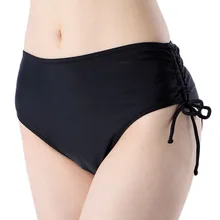 Высокая талия бикини Низ женский Бразильский Купальник Низ плюс размер плавки трусики регулируемые Галстуки доска шорты