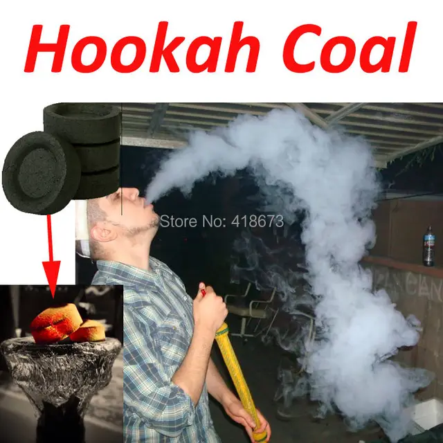 2pcs Top Quality Easy Burning Natural Hookah Charcoal Pipe Huka Shisha