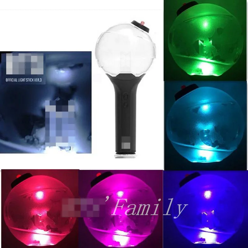 BTS официальный Свет Stick Ver.3 оригинальный армия бомба Ver3 Bangtan мальчики BT21 концерт Светящиеся Lightstick флэш-лампа с Bluetooth