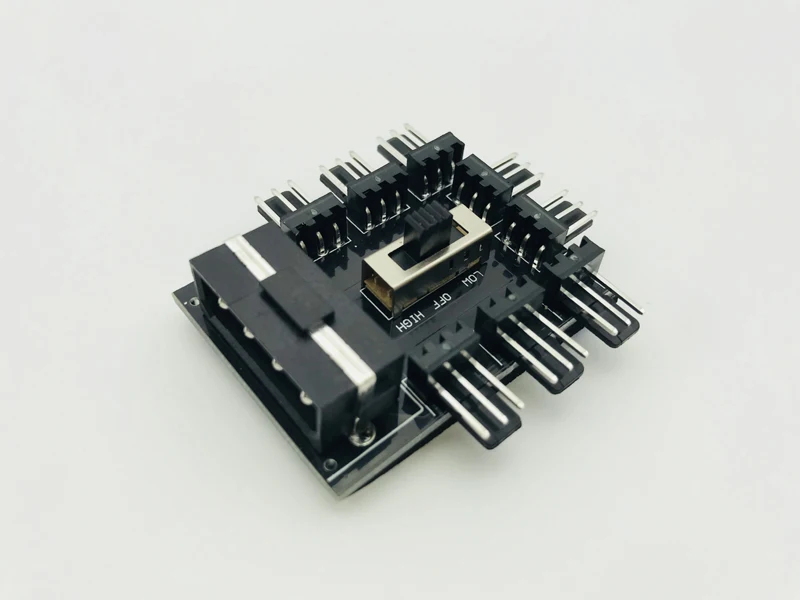PC 1 to 8 4Pin Cooling Fan Molex Cooler Hub Splitter Cable PWM 3Pin Power Supply Speed Controller Adapter For BTC Miner Mining