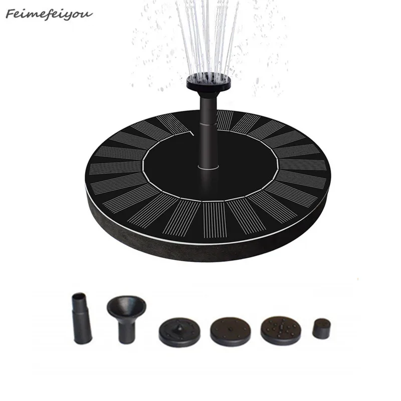 1.4W Round Shaped Solar Fountain Water Floating Fountain Pump Outdoor Bird Bath Fountain Pool Pump For Pond Garden Decoration