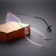 Чистый титан, без оправы, брендовая оправа для очков, для мужчин и женщин, оптическая оправа, оправа для очков, очки по рецепту