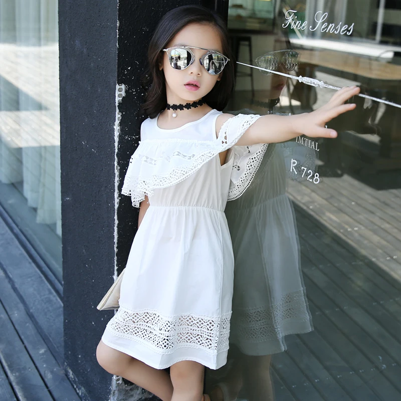 Lace Kids Dresses For Girls 4 5 6 7 8 9 10 11y Short Sleeve Summer Sundress 2017 Fashion Girl Party Dress Disfraces Ninas | Детская