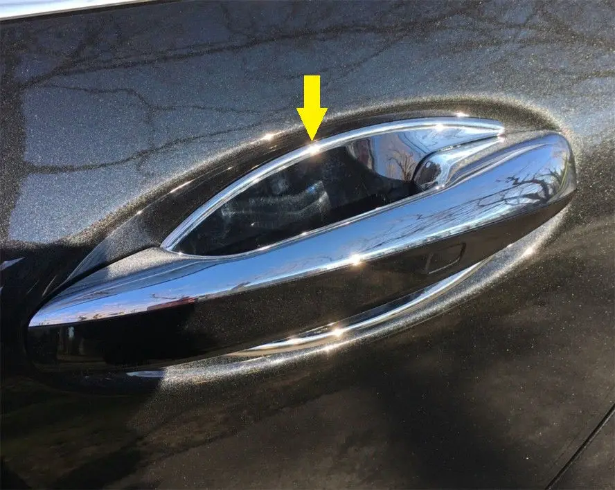 Chrome Door Handleถ้วยชามสำหรับMercedes Benz C Class W205 2015 2016