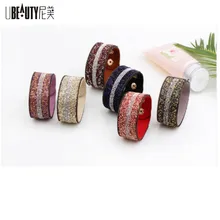 UBEAUTY Luxury Crystal Gravel Bracelet For Women 3 Row Fashion Charm Wristband Bijoux Bracelets & Bangles For Women Jewelry