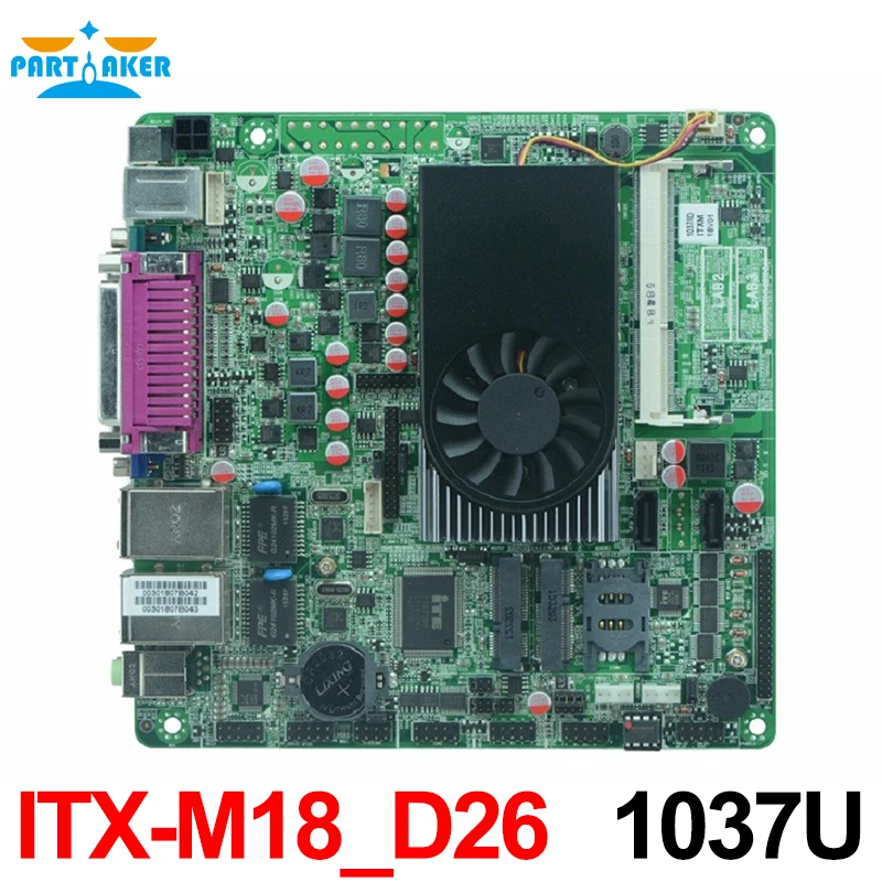 

Intel 1037u dual core procrssor mini_itx industrial embedded motherboard with 8*USB/6*COM