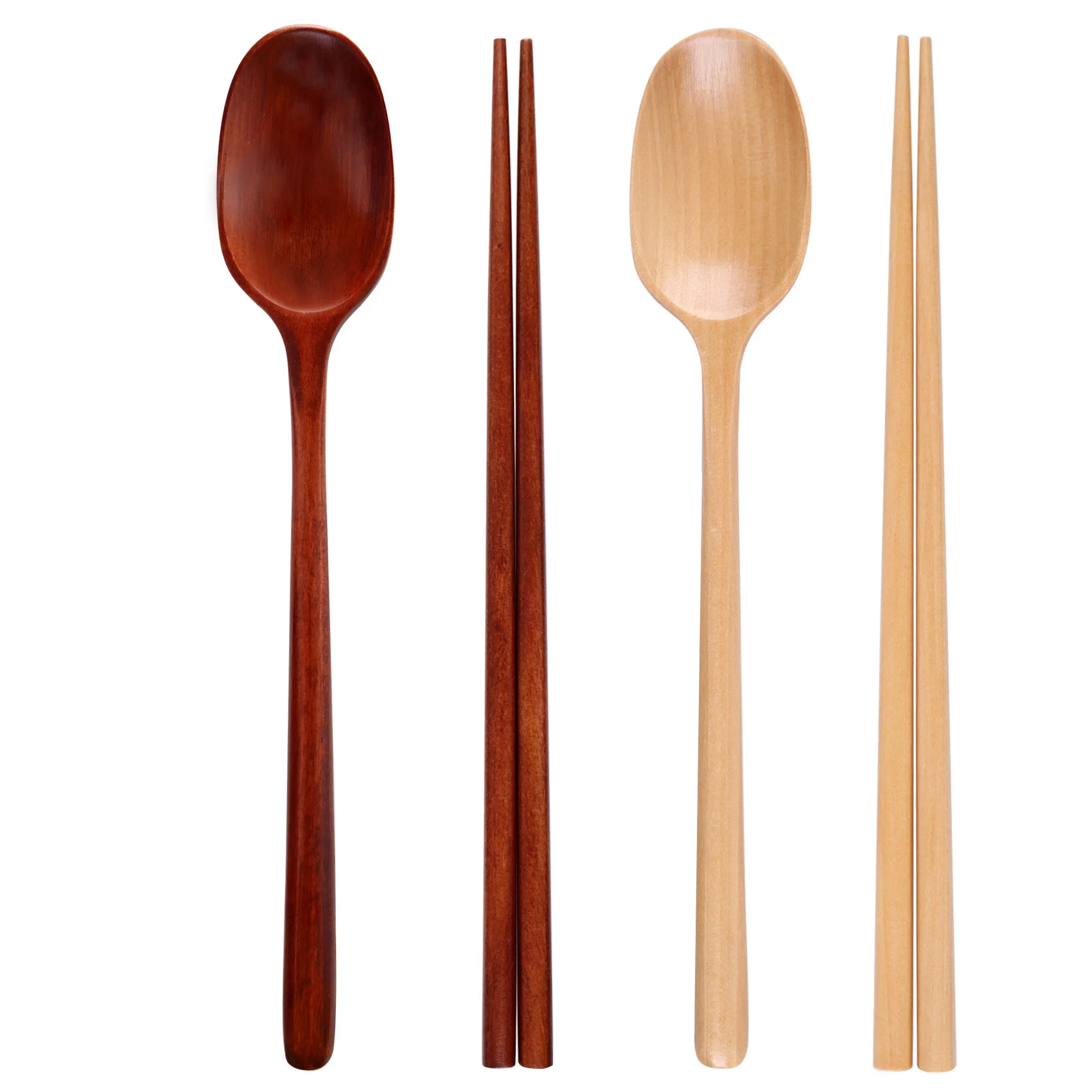 Natural wood chopsticks korean personal spoon chopsticks wooden