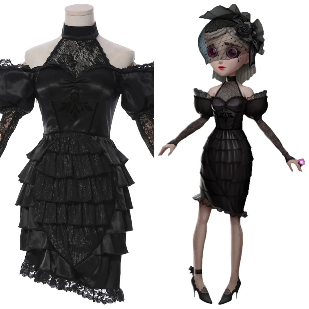 Identity V Costume Cosplay Cosplay Vera Nair Costume New Skin Black Noble Dress Halloween