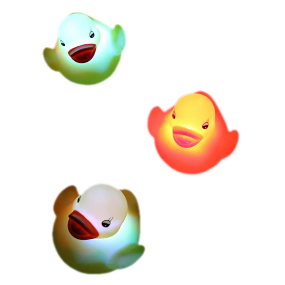 Classic Baby Bath Toy Light-up Yellow Duck Toy With Multi Color LED Lamp Light Funny Bath Toy Z318