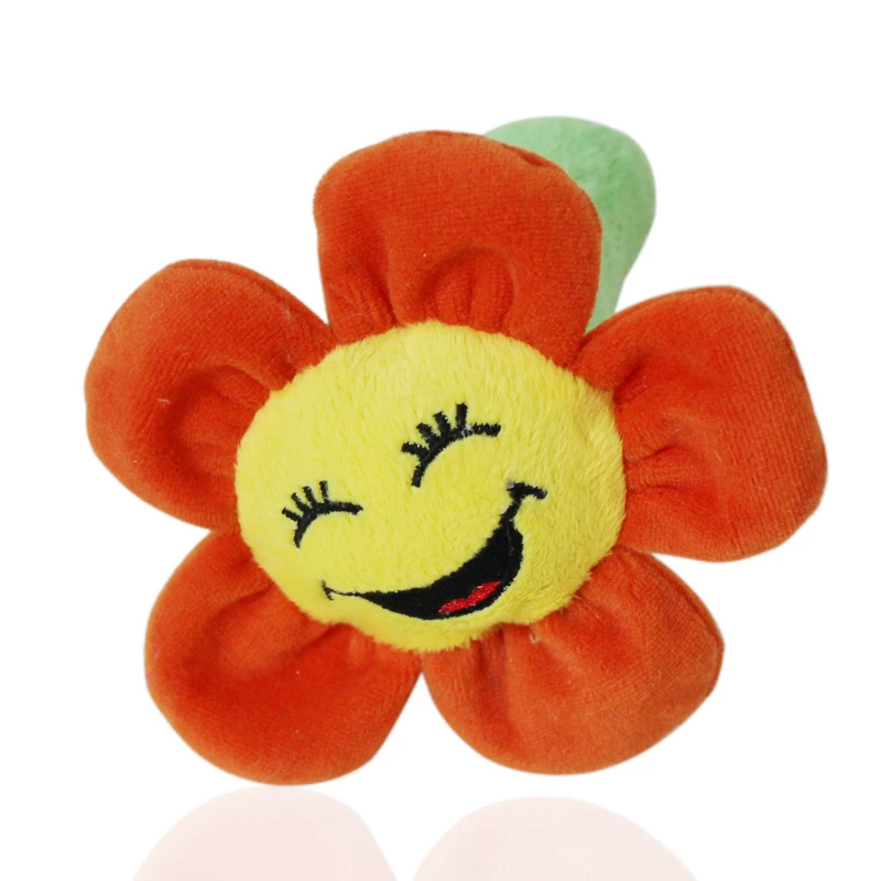 1 шт. Gomaomi 11*11 см улыбающийся цветок плюшевый Писк игрушки для домашних животных хороший для домашних животных