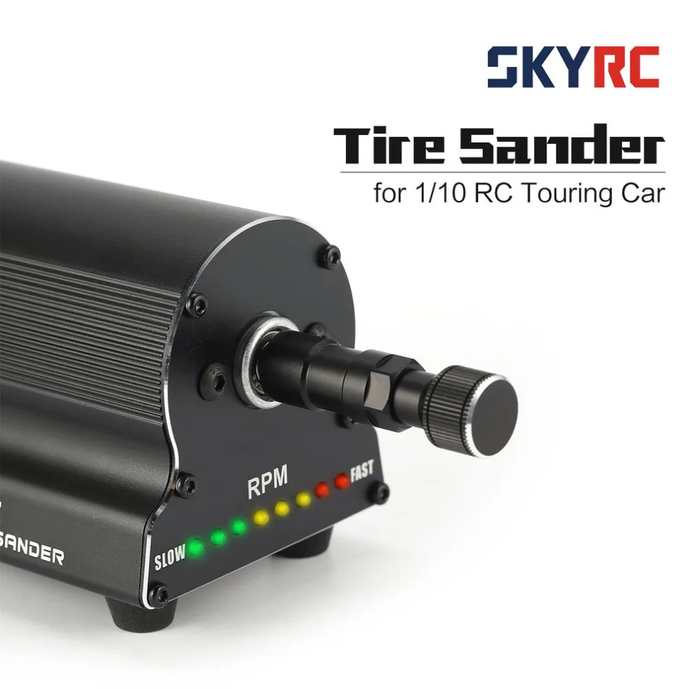 

Original SkyRC Tire Sander for 1/10 RC Car On Road Off Road Rubber Seam Remover Grinding Machine with 8 LED Indicators