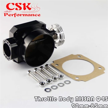 

90MM-85mm Q45 Throttle Body Intake Manifold FOR NISSAN RB25DET RB26DET RB20DT GTS Black