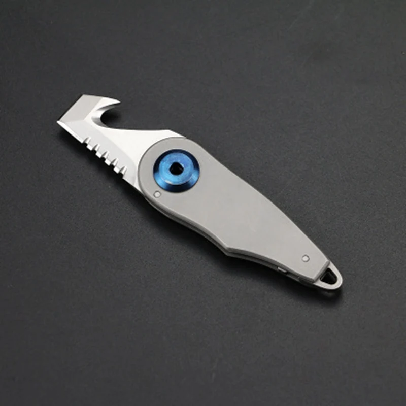 

Mini Portable Pocket Knife Folding Survival Camping Tactical Hunting Knife Cut Rope Hook EDC 440C Multi-function Outdoor Tool